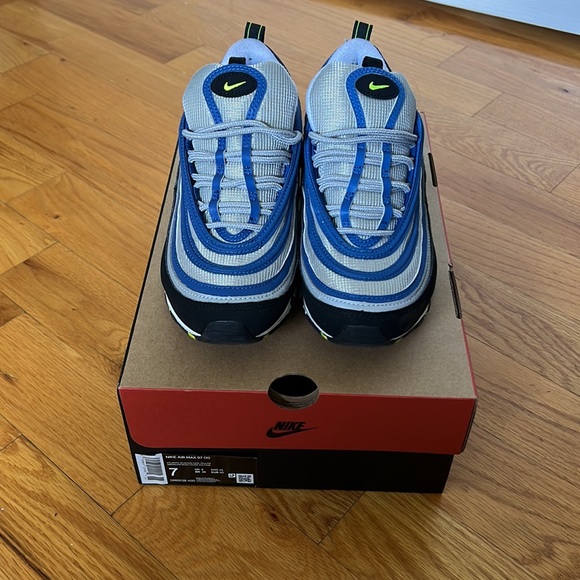 Nike Air Max 97 OG Blue/Yellow Men’s SZ 7 - Picture 2 of 5